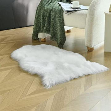 Luxurious duduta Faux Sheepskin Rug 2x3 ft Soft & Washable