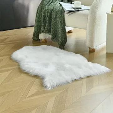 Luxurious duduta Faux Sheepskin Rug 2x3 ft Soft & Washable