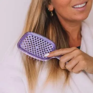 FHI Heat - UNbrush Detangling Brush Combo Pack — Original & Mini UNbrush Hairbrush for All Wet/Dry Hair Types — DuoFlex Anti Static Hair Brush, Vented Detangler Brush for Pain-Free Styling