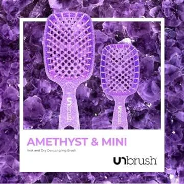 FHI Heat - UNbrush Detangling Brush Combo Pack — Original & Mini UNbrush Hairbrush for All Wet/Dry Hair Types — DuoFlex Anti Static Hair Brush, Vented Detangler Brush for Pain-Free Styling