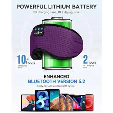 MUSICOZY Sleep Headphones Bluetooth 5.4 for Comfort