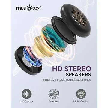 MUSICOZY Sleep Headphones Bluetooth 5.4 for Comfort