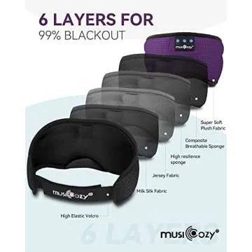 MUSICOZY Sleep Headphones Bluetooth 5.4 for Comfort