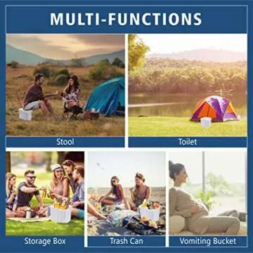 Hapoon Portable Camping Toilet for Adults, XL Travel Potty