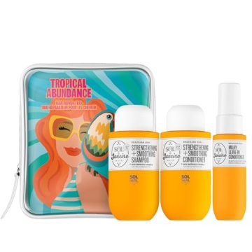 Sol de Janeiro Tropical Abundance Hair Repair Trio Travel Gift Set | Jet Set | Sulfate Free Brazilia...