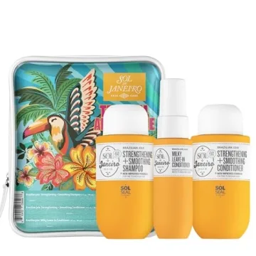 Sol de Janeiro Tropical Abundance Hair Repair Trio Travel Gift Set | Jet Set | Sulfate Free Brazilian Joia Shampoo and Conditioner | Leave In Conditioner Spray | TSA Friendly
