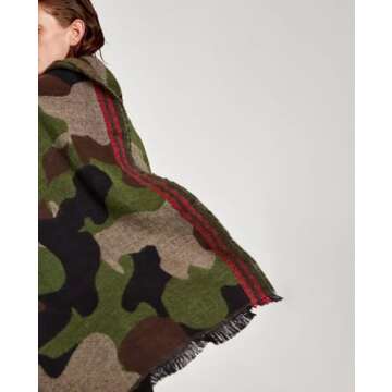 Camo Pashminas Camouflage Blanket Scarf ultra-soft plush style Ponchos Pashmina Shawls and Wraps Fashion Scarf Wraps Shawl Handmade Scarves for Woman Man (Camo