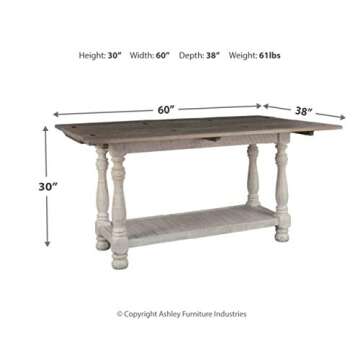 Stylish Havalance Farmhouse Sofa Table with Flip Top