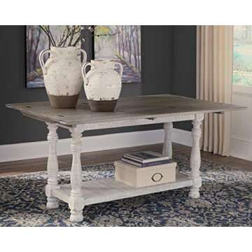 Stylish Havalance Farmhouse Sofa Table with Flip Top