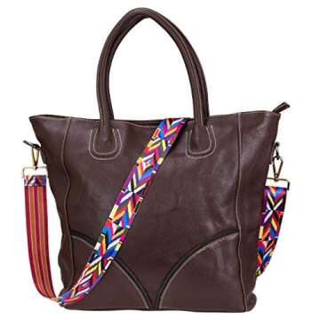 ZANQANO Crossbody Strap for Purses Replacement Adjustable Guitar Multicolor Style Handbag Straps (Geometry Color)