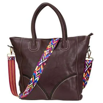 ZANQANO Crossbody Strap for Purses Replacement Adjustable Guitar Multicolor Style Handbag Straps (Geometry Color)