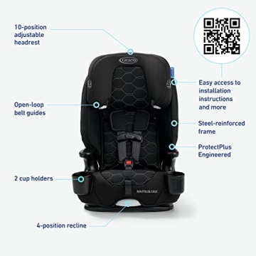 Graco Nautilus 2.0 LX 3-in-1 Harness Booster Car Seat