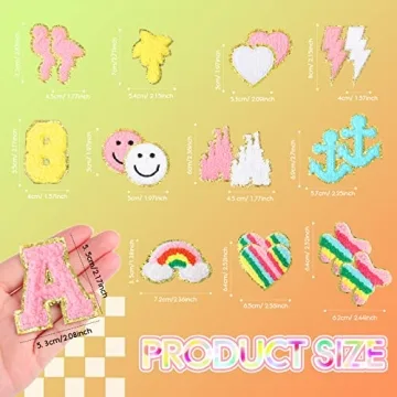 Chenille Embroidered Letter Patches for DIY Fun