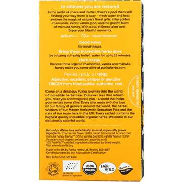 Pukka Organic Herbal Tea - Chamomile & Manuka Honey Blend