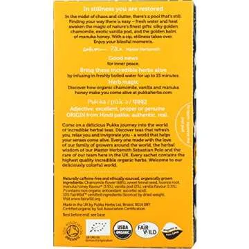 Pukka Organic Herbal Tea - Chamomile & Manuka Honey Blend