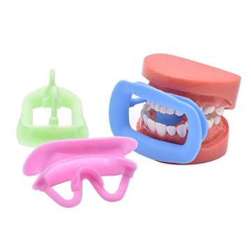 3 Pcs Silicone Mouth Opener, Dental Cheek Retractor for Teeth Whitening,Reusable Intraoral Lip Retra...