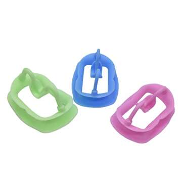 3 Pcs Silicone Mouth Opener, Dental Cheek Retractor for Teeth Whitening,Reusable Intraoral Lip Retractor (Multi-colored)