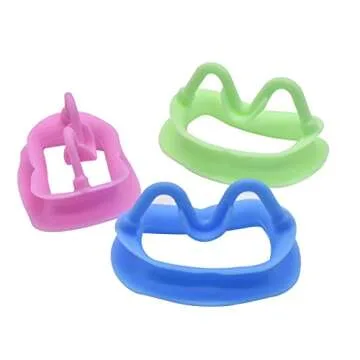 3 Pcs Silicone Mouth Opener, Dental Cheek Retractor for Teeth Whitening,Reusable Intraoral Lip Retractor (Multi-colored)