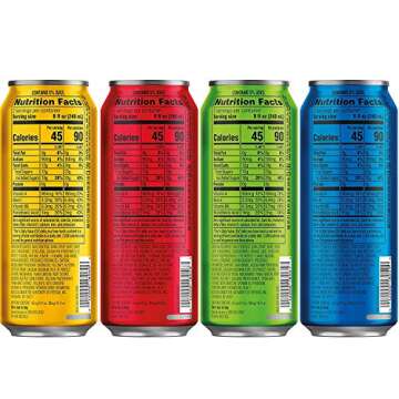 Mountain Dew Game Fuel, 4 Flavor Variety Pack, 16oz Cans (12 Pack), Vitamins A + B (Packaging May Vary)