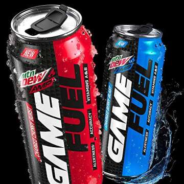 Mountain Dew Game Fuel, 4 Flavor Variety Pack, 16oz Cans (12 Pack), Vitamins A + B (Packaging May Vary)