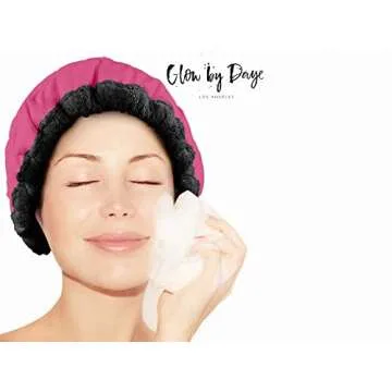 Glow by Daye Cordless Deep Conditioning Thermal Heat Cap, Microwavable Heat Therapy for Hair, Portable, Reversible Pink Punch