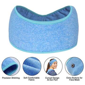 Syhood Fleece Headband Ear Warmers - 8 Pack Comfort