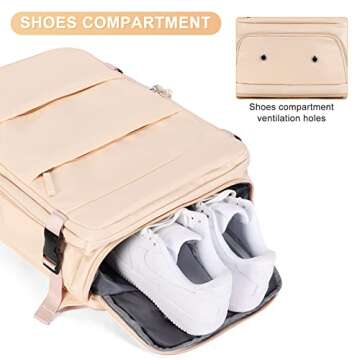 coofay Large Carry On Backpack Flight Approved Personal Item Travel Backpack For Women Airline Approved Waterproof Sports Luggage Backpack Casual Daypack Small Hiking Backpack