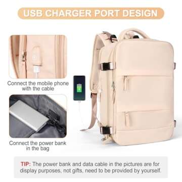 coofay Large Carry On Backpack Flight Approved Personal Item Travel Backpack For Women Airline Approved Waterproof Sports Luggage Backpack Casual Daypack Small Hiking Backpack