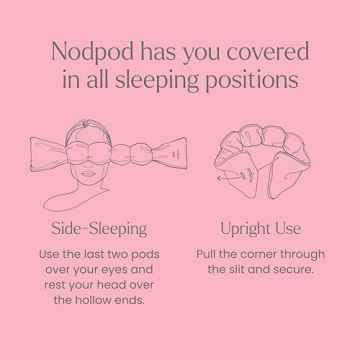 Nodpod Gentle Pressure Sleep Mask | Patented Light Blocking Design for Sleeping, Traveling & Relaxation - Blush Pink