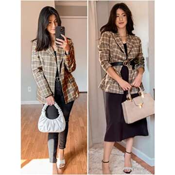 Luvamia Women's Stylish Casual Blazer for Office Wear