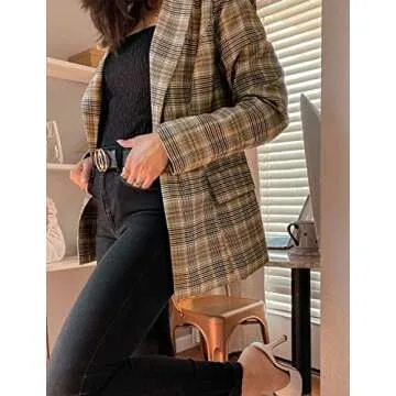 Luvamia Women's Stylish Casual Blazer for Office Wear