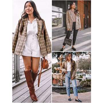 Luvamia Women's Stylish Casual Blazer for Office Wear