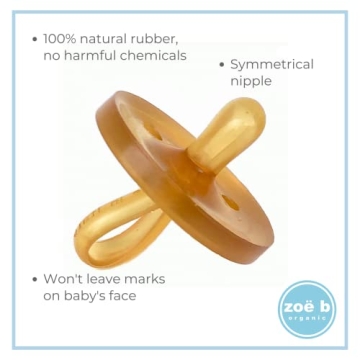 Natural Rubber Pacifier Shorter Nipple for Newborns