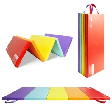 Kangaroo Hoppers Tumbling Mats for Kids - Portable Gymnastics Mat, 3'x6', Safe & Colorful!