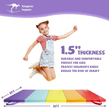 Kangaroo Hoppers Kids Gymnastics Mat – Foldable & Fun!