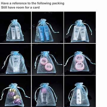 Elegantly Chic LPHUMEX Black Organza Gift Bags - 100pcs