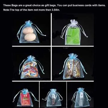 Elegantly Chic LPHUMEX Black Organza Gift Bags - 100pcs