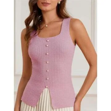 GRACE KARIN Women's Ribbed Tank Top - Stylish Summer Wear