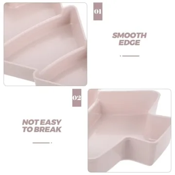 DOITOOL Christmas Tree Shaped Fruit Plate Snack Platter Portable Serving Tray Nuts Candy Appetizers Desserts Light Holiday Party Dish