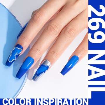 MelodySusie Thick Blue Gel Nail Polish,0.5fl oz Royal Blue Soak Off UV LED Navy Blue Gel Polish Gift...