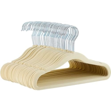 Amazon Basics Kids Velvet Non-Slip Clothes Hangers Pack of 50