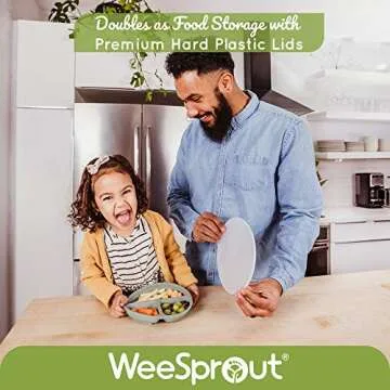 WeeSprout Silicone Suction Plates - Toddler Dinnerware