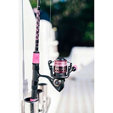 Penn PAS4000 Passion Lady's Spin Black Pink, 270 yd/8 lb