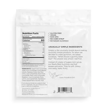 Really Real Gummies: All-Natural Peach and Raspberry Flavor (Pack of 2)