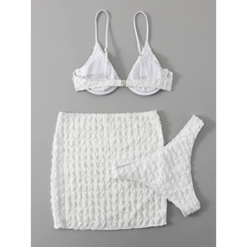 Stylish COZYEASE Women's 3 Piece Bikini Swimsuit Set