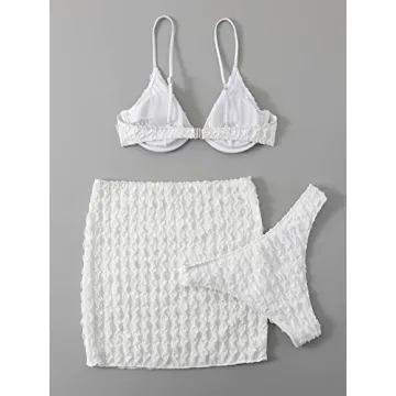 Stylish COZYEASE Women's 3 Piece Bikini Swimsuit Set