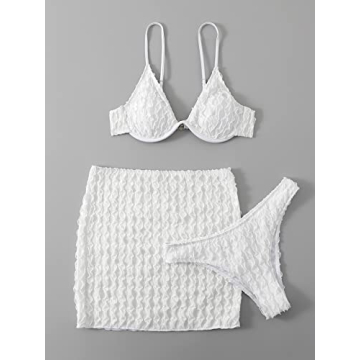 Stylish COZYEASE Women's 3 Piece Bikini Swimsuit Set