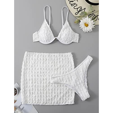 Stylish COZYEASE Women's 3 Piece Bikini Swimsuit Set