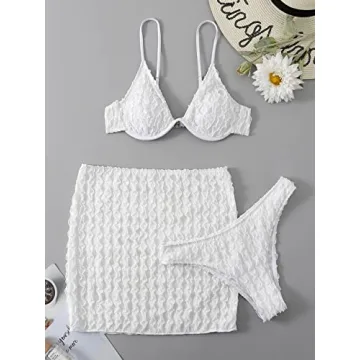 Stylish COZYEASE Women's 3 Piece Bikini Swimsuit Set