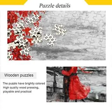 Valentines London Street Jigsaw Puzzle 500 Pieces Big Ben DIY Wall Art Intellectual Decompressing Fun Game for Adults Teens